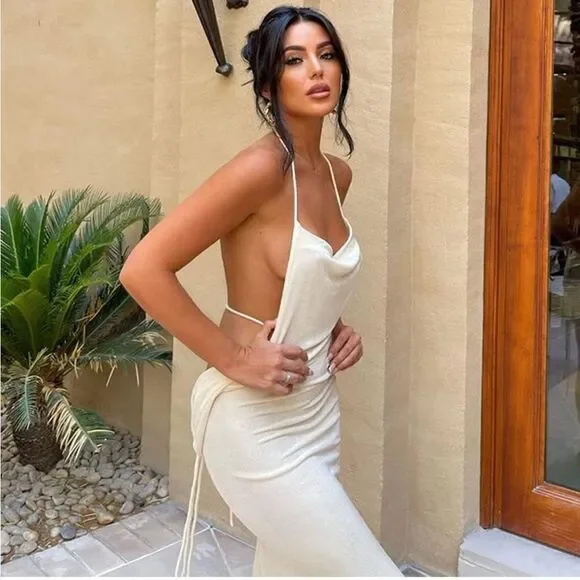 White open back maxi dress - Picture 3 of 3